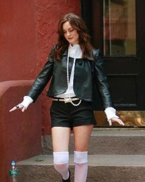 Gossip Girl Blair Waldorf Black Leather Jacket