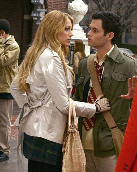 Gossip Girl Blake Lively White Leather Coat
