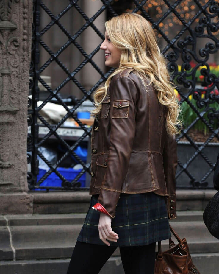 Gossip Girl Serena Brown Leather Jacket