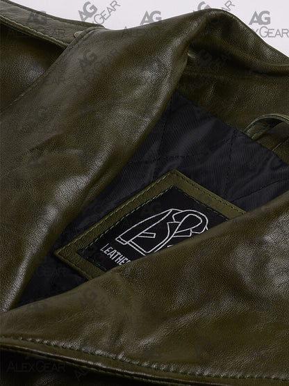 Green Leather Jacket James Sunderland