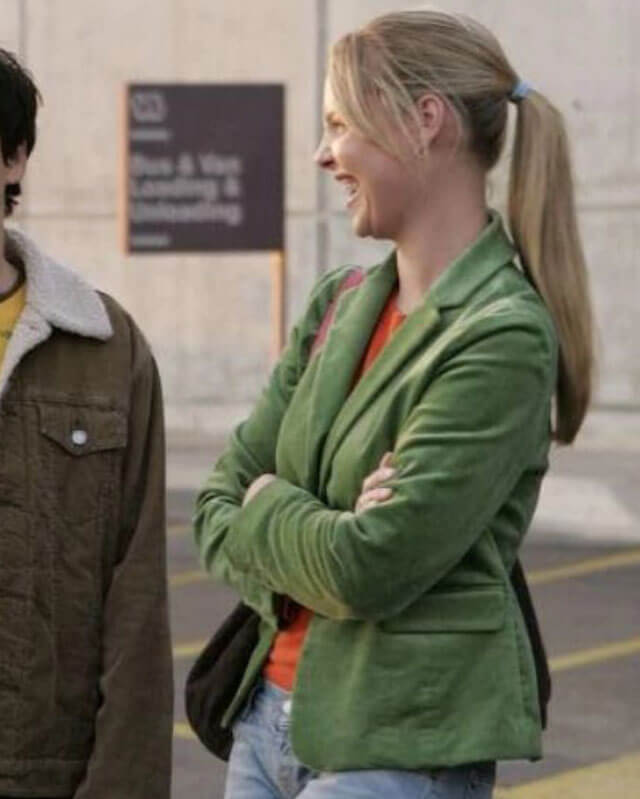 Grey's Anatomy Izzie Stevens Green Leather Coat