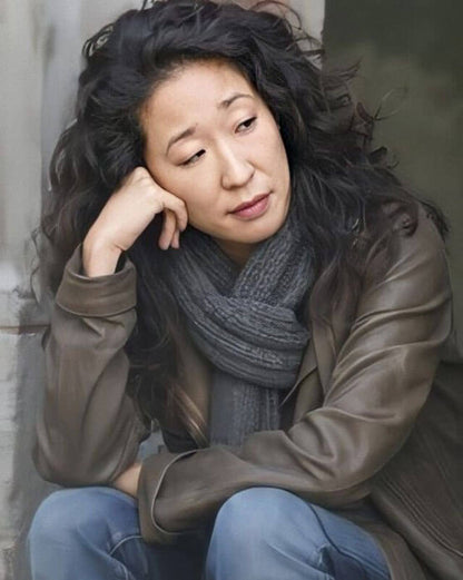 Grey's Anatomy Sandra Oh Leather Coat
