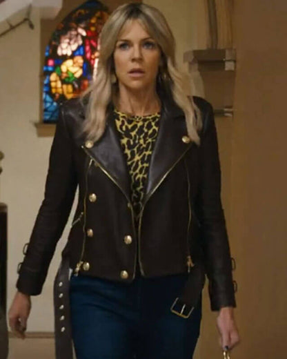 Hacks S03 Kaitlin Olson Biker Leather Jacket