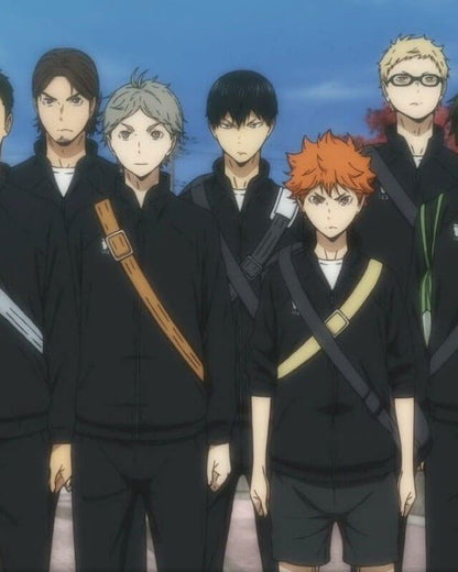Haikyu Karasuno High School Volleyball Team Black Jacket