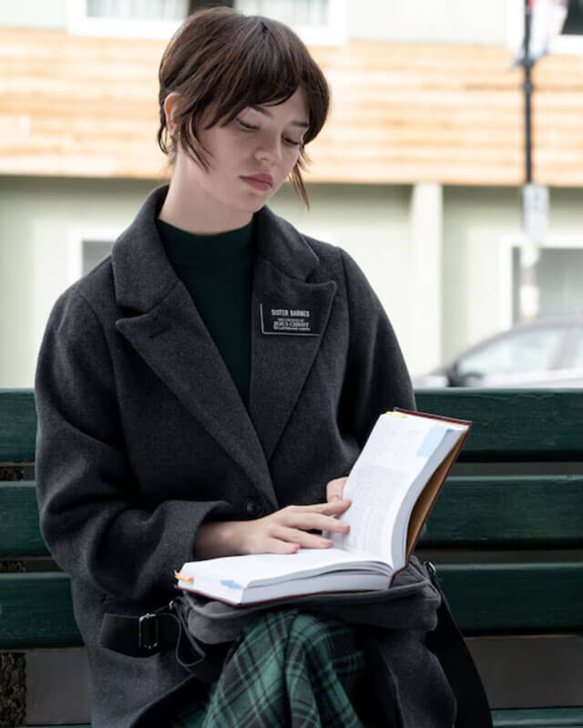 Heretic Sophie Thatcher Gray Coat