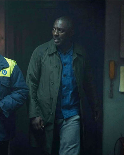 Hijack Idris Elba Gray Coat