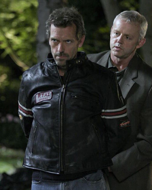 Hugh Laurie House Black Leather Jacket