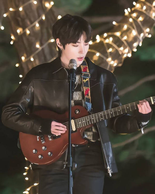 Hwang In Youp Black Leather Jacket