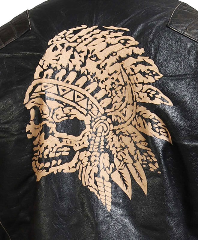 Indian Skull Motorcycle Leather Jacket