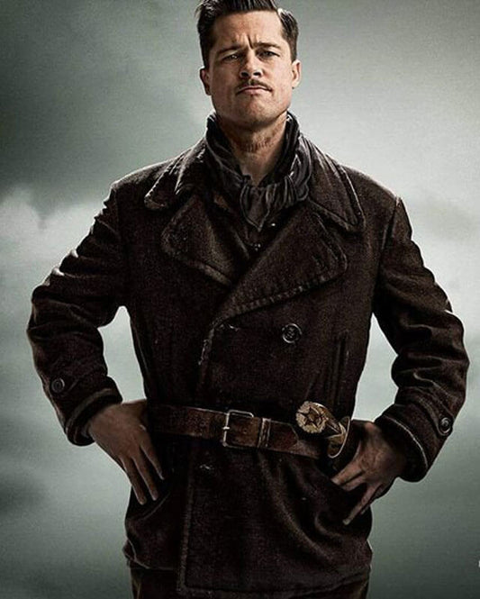Inglourious Basterds Brad Pitt Black Coat