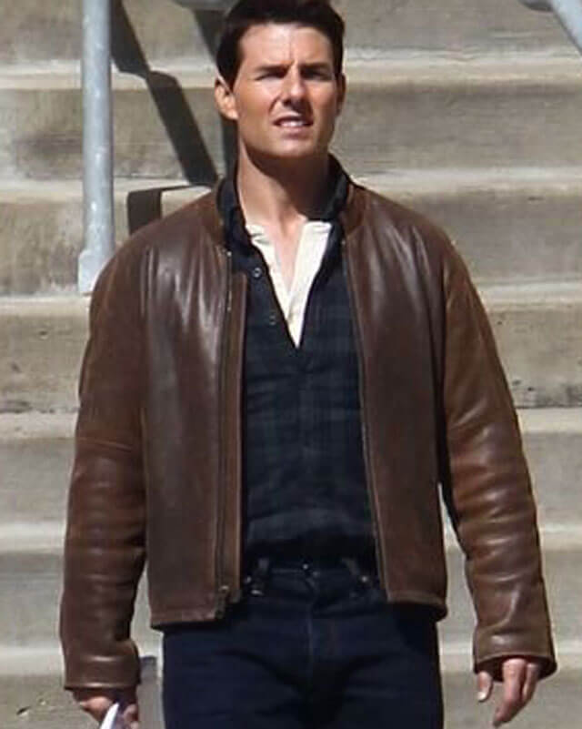 Jack Reacher Tom Cruise Brown Leather Jacket