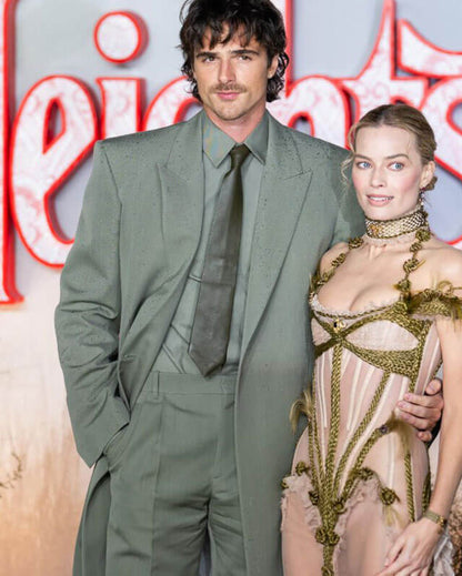 Jacob Elordi Wuthering Heights UK Premiere Gray Coat