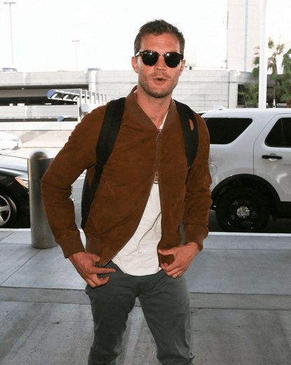 Jamie Dornan Bomber Suede Jacket