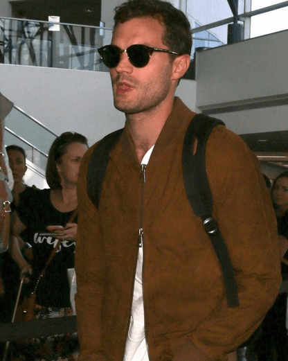 Jamie Dornan Brown Bomber Jacket