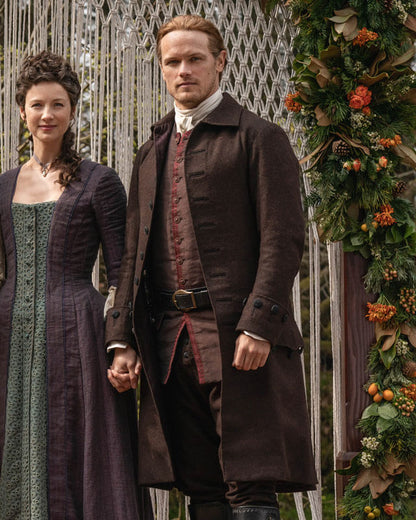 Jamie Fraser Brown Wool Long Coat