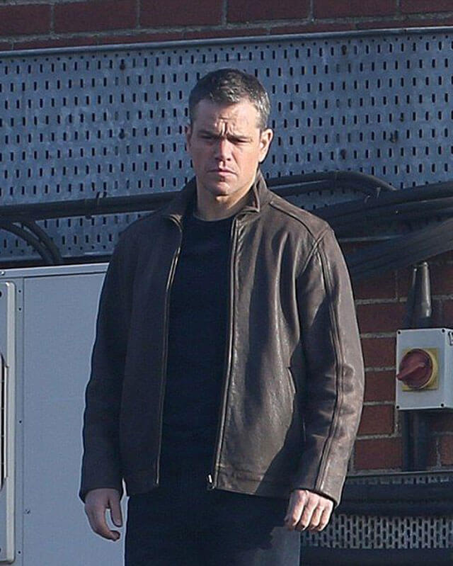 Jason Bourne Brown Leather Jacket