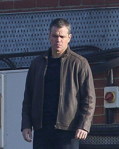 Jason Bourne Brown Leather Jacket