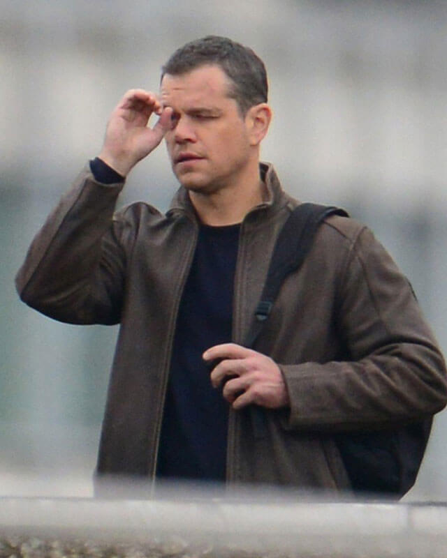 Jason Bourne Brown Real Leather Jacket