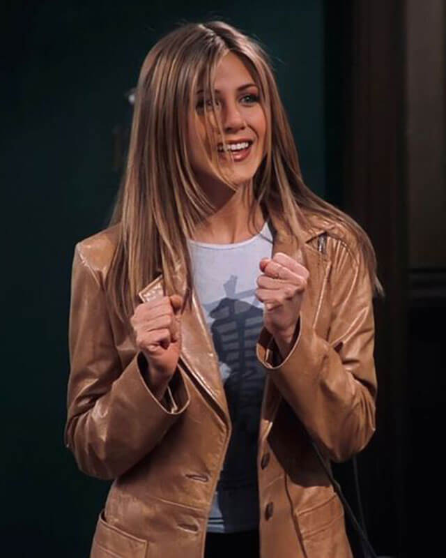Rachel Brown Leather Coat Friends Season 5