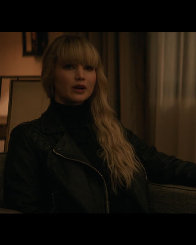 Jennifer Lawrence Red Sparrow Biker Jacket