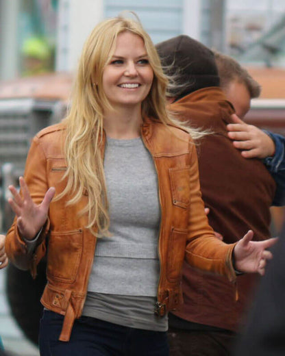 Jennifer Morrison Brown Cropped Jacket