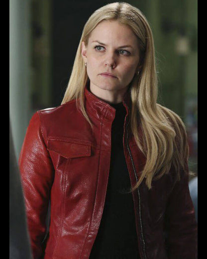 Jennifer Morrison Red Leather Jacket