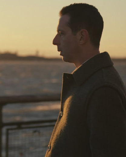 Jeremy Strong Succession Gray Wool Coat