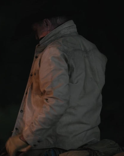 John Dutton Leather Jacket Yellowstone S05