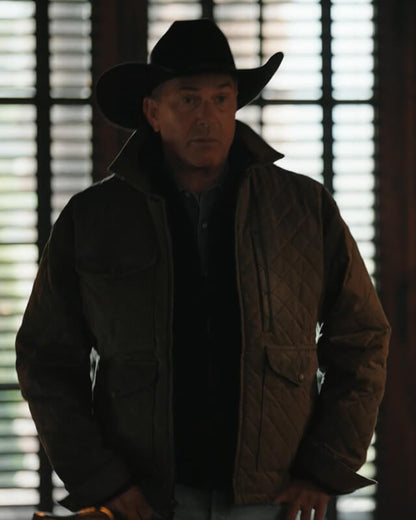 John Dutton Quilted Jacket Yellowstone S05