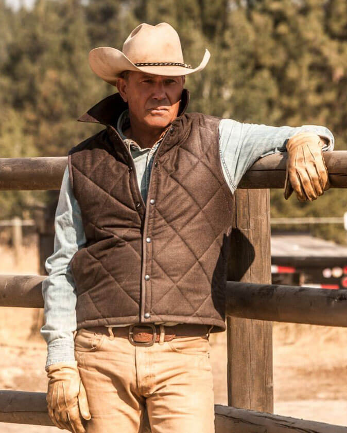 Yellowstone John Dutton Brown Vest – AlexGear