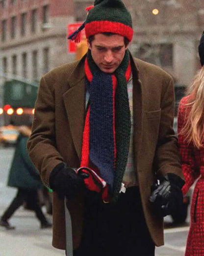 John F Kennedy Jr Brown Wool Coat