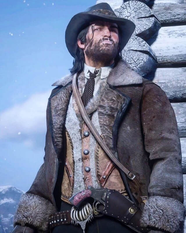 John Marston Dark Brown Shearling Coat