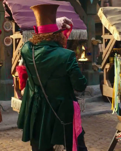 Johnny Depp Alice In Wonderland Green Leather Coat