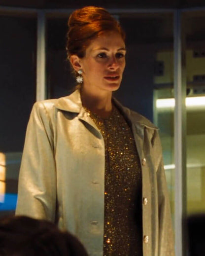 Julia Roberts Oceans Eleven Faux Leather Coat