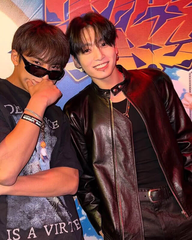 Jung Kook Black Leather Jacket