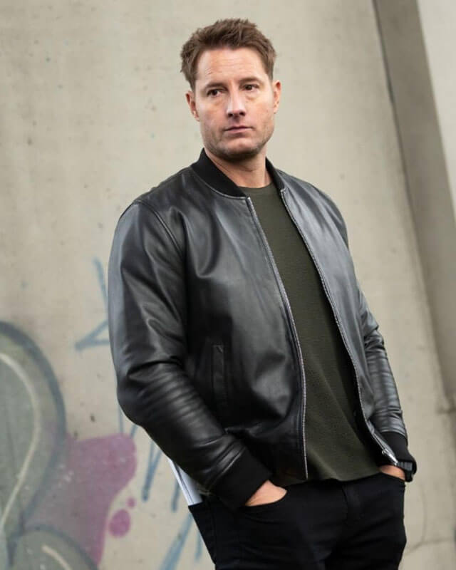 Justin Hartley Tracker Black Bomber Jacket