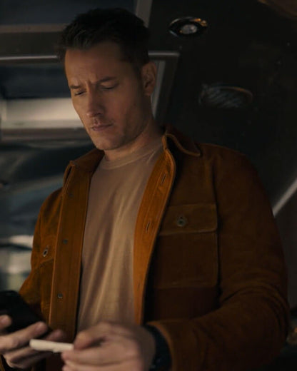 Justin Hartley Tracker Brown Suede Jacket