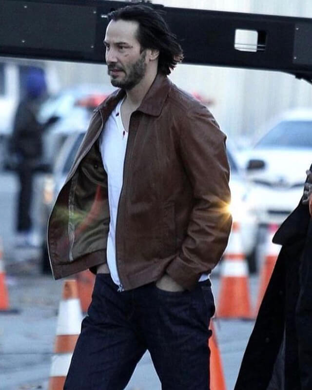 Keanu Reeves John Wick Brown Leather Jacket