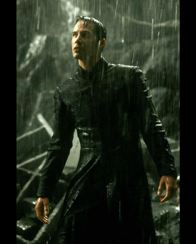 Keanu Reeves Neo The Matrix Black Coat