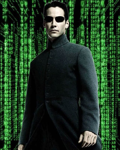 Keanu Reeves The Matrix Black Trench Coat