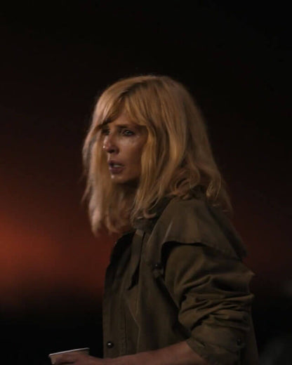 Kelly Reilly Dutton Ranch Brown Coat