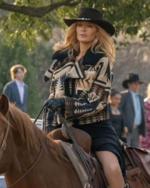 Kelly Reilly Dutton Ranch S01 Wool Jacket