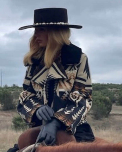 Kelly Reilly Dutton Ranch Wool Jacket S01