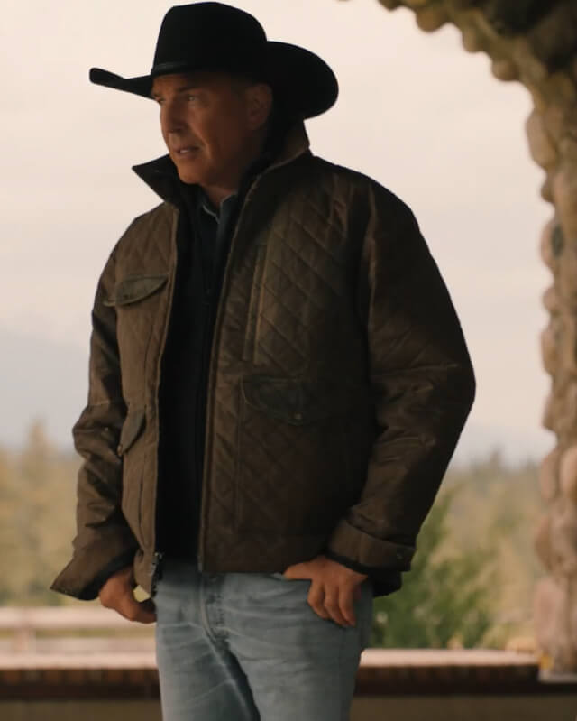 Kevin Costner Quilted Jacket Yellowstone