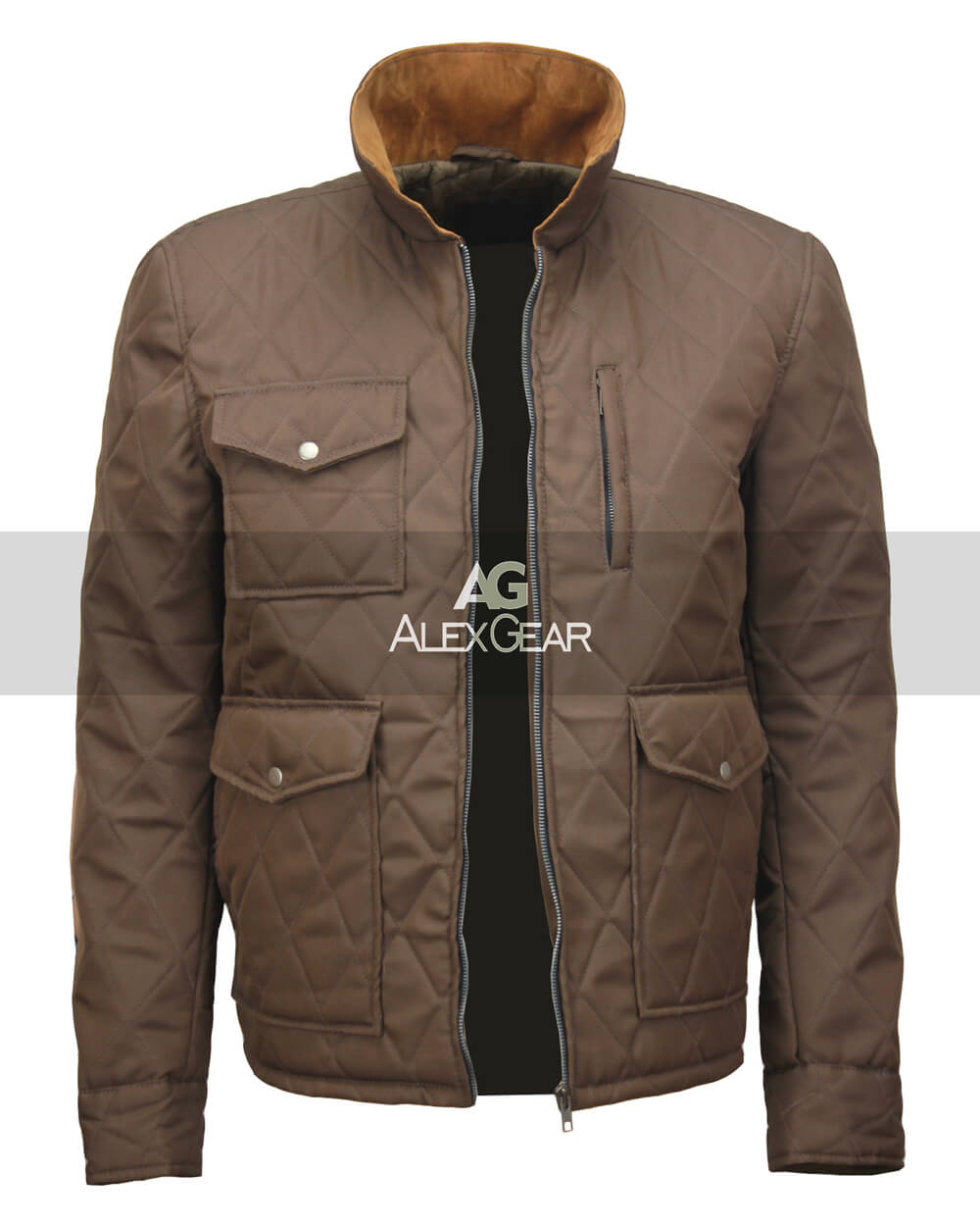 Barbour international john leather 2025 jacket