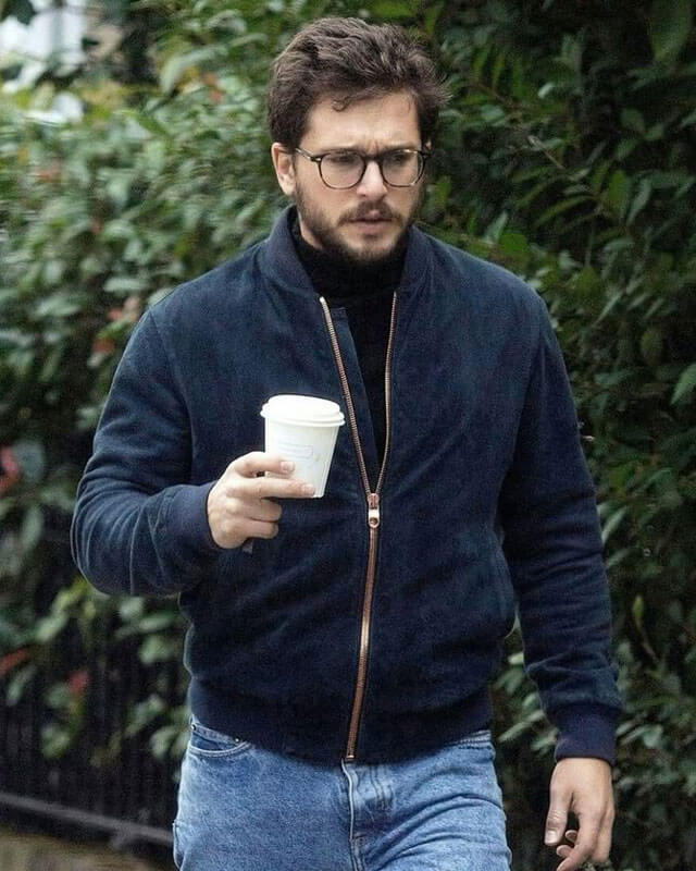 Kit Harington Blue Bomber Jacket