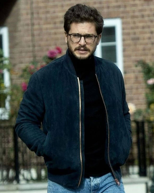 Kit Harington Blue Suede Jacket