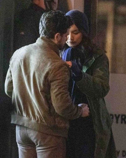 Kit Harington Bomber Suede Brown Jacket