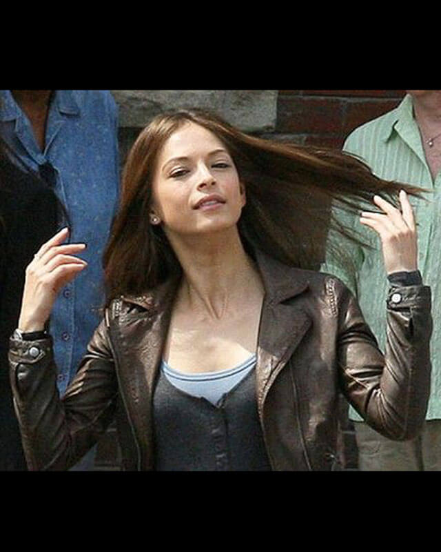 Kristin Kreuk Beauty & the Beast Brown Biker Jacket