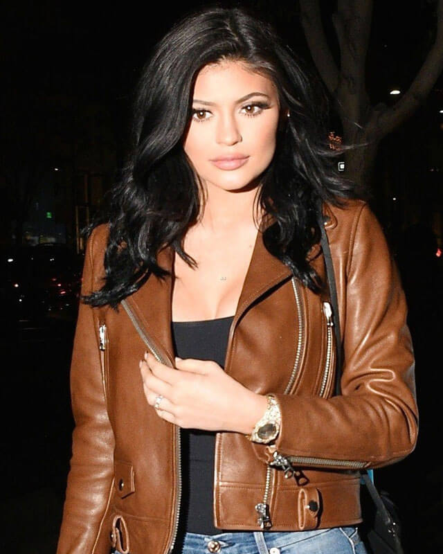 Kylie Jenner Brown Leather Jacket
